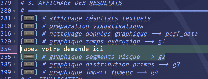 section de code